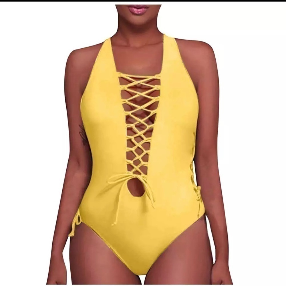☀️ Sunny Yellow 1 Piece Sexy Swimsuit